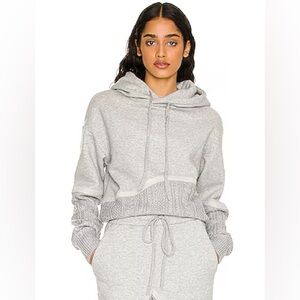 TWENTY Montréal Knit & Felt Connect Hoodie — Heather Grey — XS — NWOT RARE